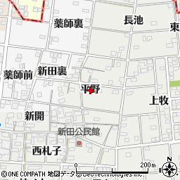 愛知県一宮市浅井町小日比野平野周辺の地図