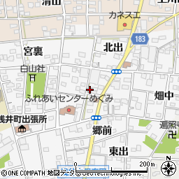 愛知県一宮市浅井町前野西薮17周辺の地図