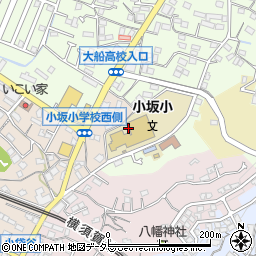 神奈川県鎌倉市小袋谷周辺の地図