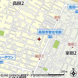 神奈川県茅ヶ崎市高田3丁目14周辺の地図