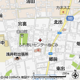 愛知県一宮市浅井町前野西薮21周辺の地図