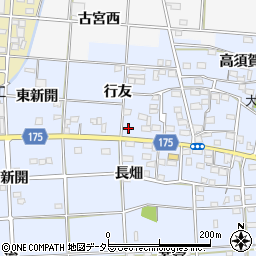 愛知県一宮市大毛長畑1周辺の地図