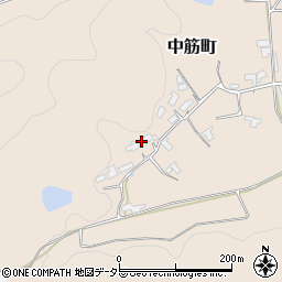 京都府綾部市中筋町（鳥ノ奥）周辺の地図