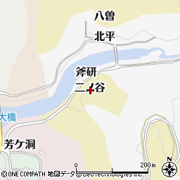 愛知県犬山市二ノ谷周辺の地図