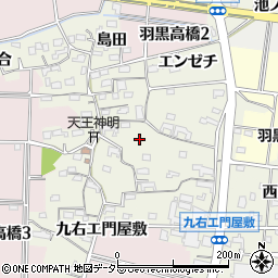 愛知県犬山市羽黒高橋郷周辺の地図
