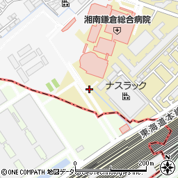 タイムズ湘南鎌倉総合病院地上部駐車場周辺の地図