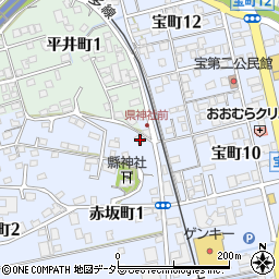 岐阜県多治見市赤坂町1丁目22周辺の地図