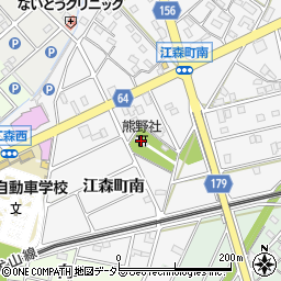 熊野社周辺の地図