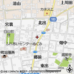 愛知県一宮市浅井町前野西薮8周辺の地図
