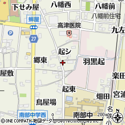 愛知県犬山市羽黒新田起シ14周辺の地図