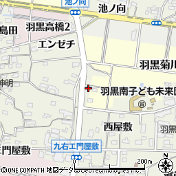 愛知県犬山市羽黒寺海道57周辺の地図