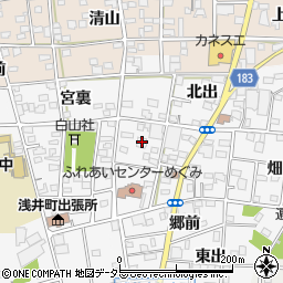愛知県一宮市浅井町前野西薮10周辺の地図