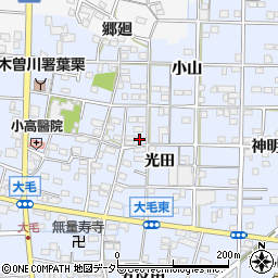 愛知県一宮市大毛光田12周辺の地図