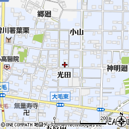 愛知県一宮市大毛光田15周辺の地図