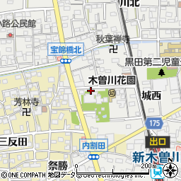 愛知県一宮市木曽川町黒田宝光寺周辺の地図