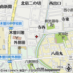 愛知県一宮市木曽川町黒田北宿二の切227周辺の地図