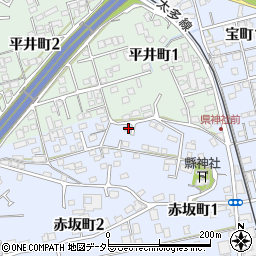岐阜県多治見市赤坂町1丁目2周辺の地図
