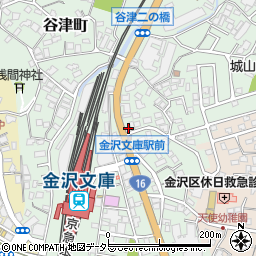 神奈川県横浜市金沢区谷津町141周辺の地図