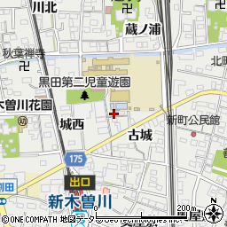 愛知県一宮市木曽川町黒田古城19周辺の地図