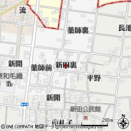 愛知県一宮市浅井町前野（新田裏）周辺の地図
