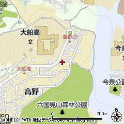 神奈川県鎌倉市高野17-8周辺の地図