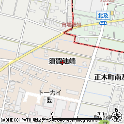 岐阜県羽島市正木町須賀池端周辺の地図