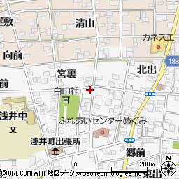 愛知県一宮市浅井町前野西薮56周辺の地図