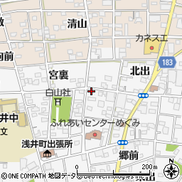 愛知県一宮市浅井町前野西薮58周辺の地図