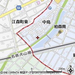 愛知県丹羽郡扶桑町柏森中島170-19周辺の地図