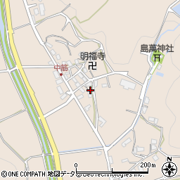 京都府綾部市中筋町甲斐田周辺の地図