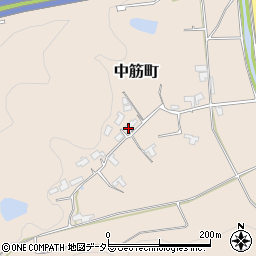 京都府綾部市中筋町村中周辺の地図