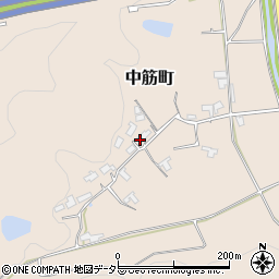 京都府綾部市中筋町（村中）周辺の地図