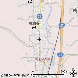 京都府綾部市梅迫町中町周辺の地図