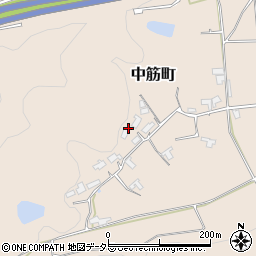 京都府綾部市中筋町大安周辺の地図