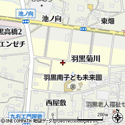 愛知県犬山市羽黒菊川周辺の地図