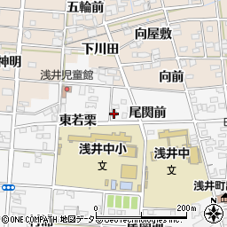 愛知県一宮市浅井町大日比野尾関前24周辺の地図