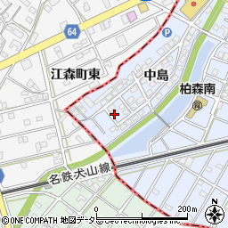 愛知県丹羽郡扶桑町柏森中島170-9周辺の地図