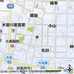 愛知県一宮市大毛光田4-2周辺の地図