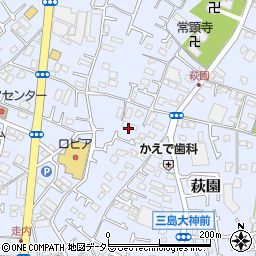 神奈川県茅ヶ崎市萩園周辺の地図