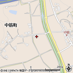 京都府綾部市中筋町長田周辺の地図
