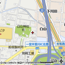 愛知県一宮市木曽川町黒田九ノ通り85周辺の地図