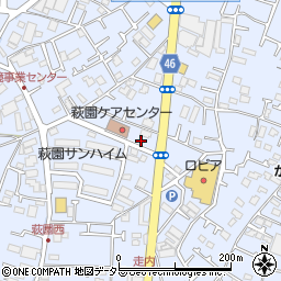 神奈川県茅ヶ崎市萩園1284周辺の地図