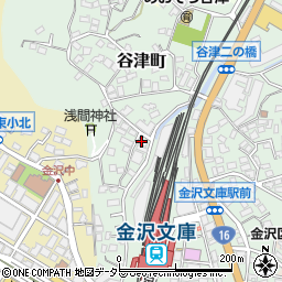 神奈川県横浜市金沢区谷津町406周辺の地図