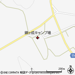鏡ヶ成キャンプ場周辺の地図