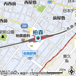 ファミリーマート柏森駅店周辺の地図