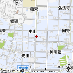 愛知県一宮市大毛小山54周辺の地図