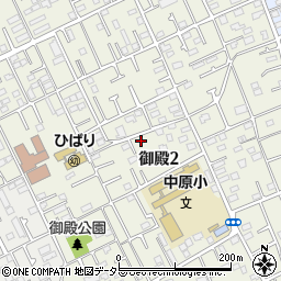 神奈川県平塚市御殿2丁目周辺の地図