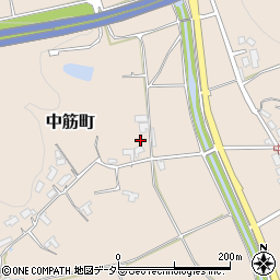 京都府綾部市中筋町大門周辺の地図