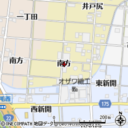 愛知県一宮市光明寺南方周辺の地図
