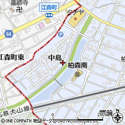 愛知県丹羽郡扶桑町柏森中島150-17周辺の地図